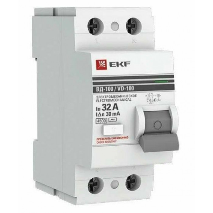 УЗО 2Р ЭКФ 32А 30mAelcb-2-32-30-em