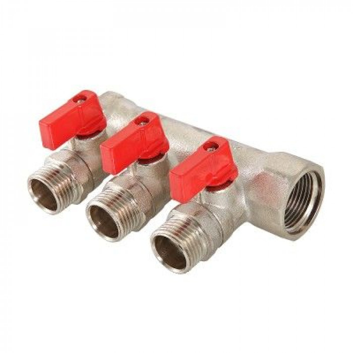 Коллектор ВН 608 с шар.кран. с нар.рез. 3/4"-3-1/2